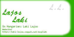 lajos laki business card